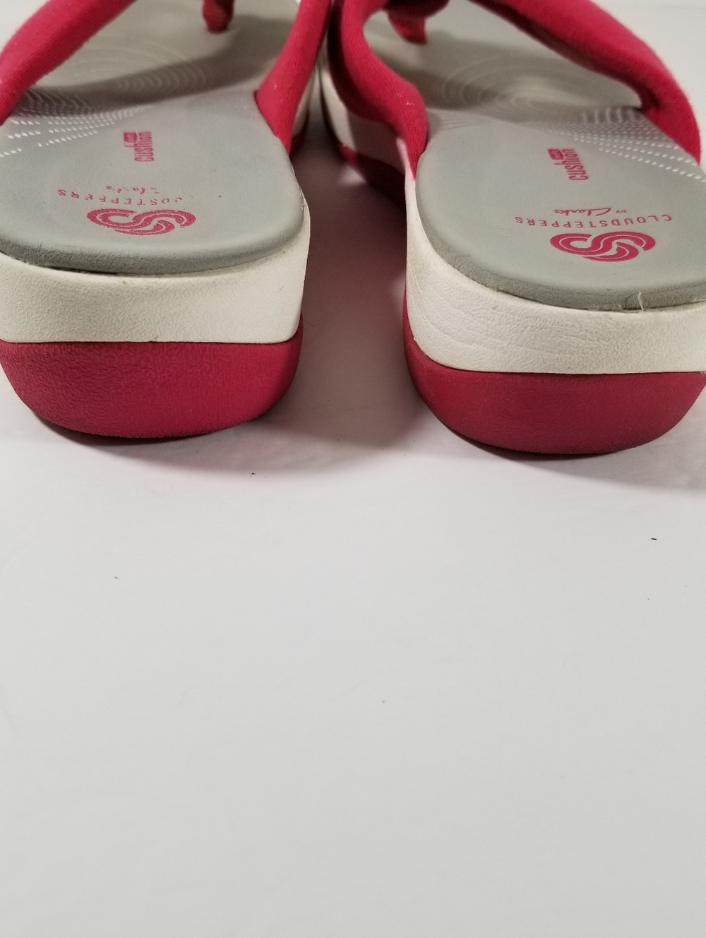 Clarks Cloudsteppers Arla Glison Sandals Women's 8M Pink Cushion Thong - Picture 4 of 6